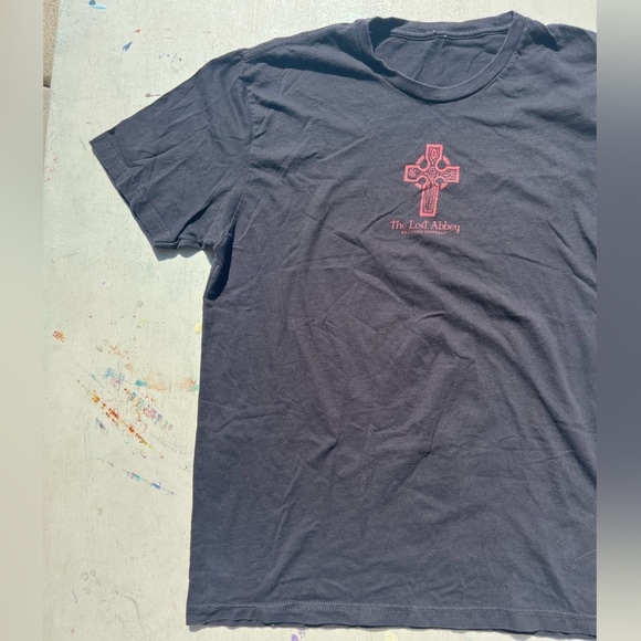 Men's The Lost Abbey T-Shirt Black Spell-Out NO TAGS Craft Beer San Diego IPA - Picture 4 of 13